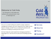 Tablet Screenshot of coldants.com